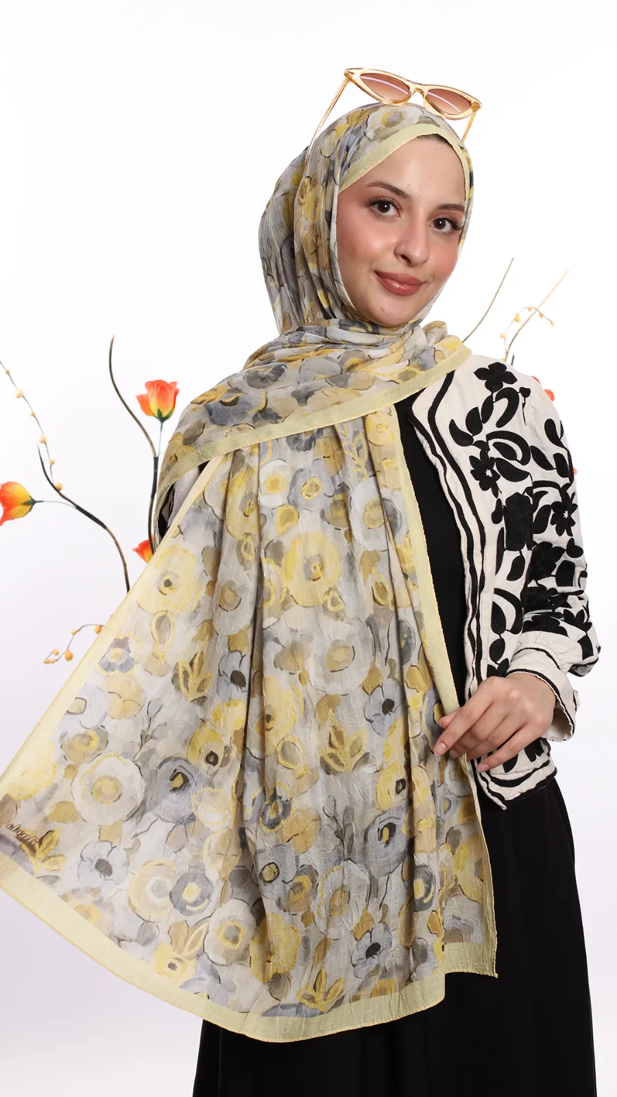 Cotton bambu şal Model 01 Renk 01