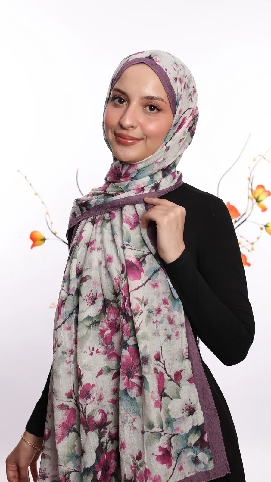 Cotton bambu şal Model 03 Renk 01